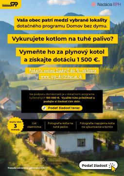 Mesto Medzev spúšťa program „Domov bez dymu“ — dotácia až 1 500 €